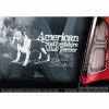 Stickerinternational American Staffordshire Terrier On Board - Car Window Sticker - Staffie Staffy Bull Dog Sign Decal Gift - V08