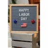 The American Store AMERICANA Letter Board Ornaments (Pack Of 4- 3 Stars And 1 American Flag) / Felt Letter Board Accessories / Home Decor