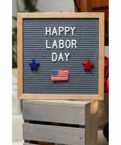 The American Store AMERICANA Letter Board Ornaments (Pack Of 4- 3 Stars And 1 American Flag) / Felt Letter Board Accessories / Home Decor