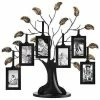 Wall Decor & Art Americanflat Bronze Family Tree Frame With 6 Hanging Picture Frames Each Sized 2" X 3" With Adjustable Ribbon Tassels