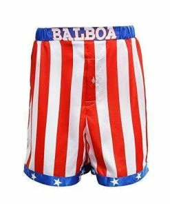 AMNPOLEN Adult Mens American Flag Boxing Satin Shorts Trunk Costume Mens Clothing