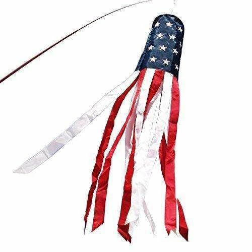 Online American Store Anley 40 Inch American US Flag Windsock, Stars & Stripes USA Patriotic Decorations - Embroidered Stars And Fade Resistant - 3.3 Feet 4 Online American Store Anley 40 Inch American US Flag Windsock, Stars & Stripes USA Patriotic Decorations - Embroidered Stars And Fade Resistant - 3.3 Feet