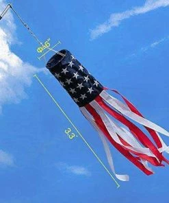 Online American Store Anley 40 Inch American US Flag Windsock, Stars & Stripes USA Patriotic Decorations - Embroidered Stars And Fade Resistant - 3.3 Feet 12 Online American Store Anley 40 Inch American US Flag Windsock, Stars & Stripes USA Patriotic Decorations - Embroidered Stars And Fade Resistant - 3.3 Feet