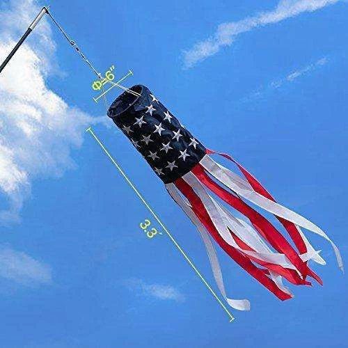 Online American Store Anley 40 Inch American US Flag Windsock, Stars & Stripes USA Patriotic Decorations - Embroidered Stars And Fade Resistant - 3.3 Feet 5 Online American Store Anley 40 Inch American US Flag Windsock, Stars & Stripes USA Patriotic Decorations - Embroidered Stars And Fade Resistant - 3.3 Feet