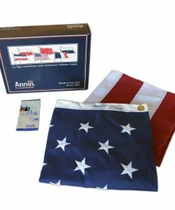 The American Store Annin Flagmakers Model 2740 American Flag 6x10 Ft. Tough-Tex The Strongest, Longest Lasting Flag, 100% Made In USA With Sewn Stripes, Embroidered Stars And Brass Grommets.