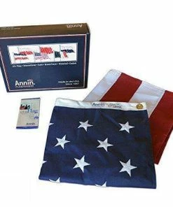 The American Store Annin Flagmakers Model 2740 American Flag 6x10 Ft. Tough-Tex The Strongest, Longest Lasting Flag, 100% Made In USA With Sewn Stripes, Embroidered Stars And Brass Grommets.