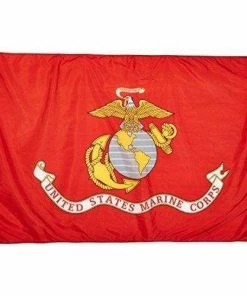 Annin Flagmakers Model 439007 U.S. Marine Corps Military Flag 4x6 Ft. Nylon SolarGuard Nyl-Glo 100% Made In USA To Official Specifications. Officially Licensed Manufacturer. Flags & Banner