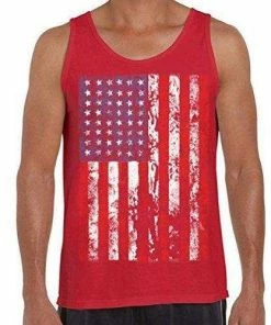 The American Store Awkwardstyles Men's American Flag Distressed Tank Top 4th July Tank + Bookmark Mens Clothing