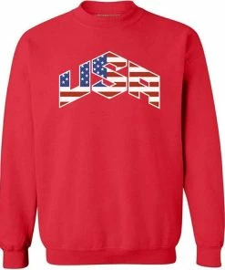 Awkward Styles Mens Clothing Awkwardstyles USA Flag Crewneck 4th July Independence Day Sweatshirt + Bookmark