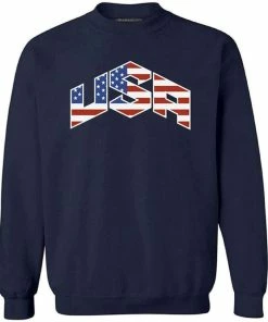 Awkward Styles Mens Clothing Awkwardstyles USA Flag Crewneck 4th July Independence Day Sweatshirt + Bookmark