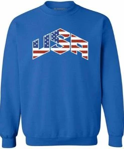 Awkward Styles Mens Clothing Awkwardstyles USA Flag Crewneck 4th July Independence Day Sweatshirt + Bookmark