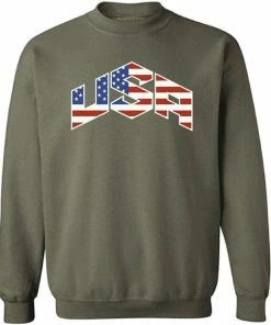 Awkward Styles Mens Clothing Awkwardstyles USA Flag Crewneck 4th July Independence Day Sweatshirt + Bookmark