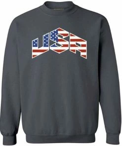 Awkward Styles Mens Clothing Awkwardstyles USA Flag Crewneck 4th July Independence Day Sweatshirt + Bookmark