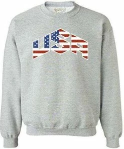 Awkward Styles Mens Clothing Awkwardstyles USA Flag Crewneck 4th July Independence Day Sweatshirt + Bookmark