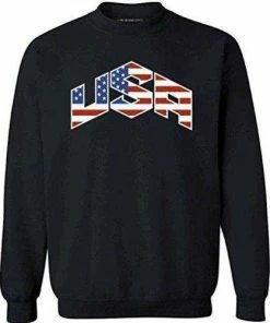 Awkward Styles Mens Clothing Awkwardstyles USA Flag Crewneck 4th July Independence Day Sweatshirt + Bookmark