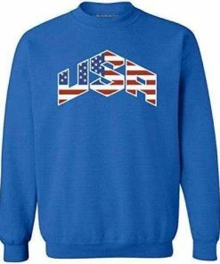 Awkward Styles Mens Clothing Awkwardstyles USA Flag Crewneck 4th July Independence Day Sweatshirt + Bookmark