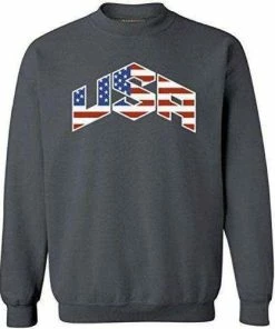 Awkward Styles Mens Clothing Awkwardstyles USA Flag Crewneck 4th July Independence Day Sweatshirt + Bookmark