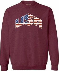 Awkward Styles Mens Clothing Awkwardstyles USA Flag Crewneck 4th July Independence Day Sweatshirt + Bookmark