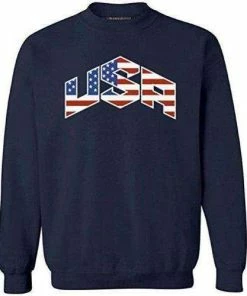 Awkward Styles Mens Clothing Awkwardstyles USA Flag Crewneck 4th July Independence Day Sweatshirt + Bookmark