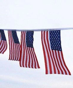 The American Store AZOWA 2 Pcs American Flag Pennant Banner On A String US Flag Streamers Bunting Decroration For 4th Of July Patriotic Theme Party Supplies