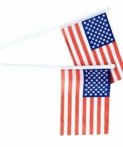 The American Store AZOWA 2 Pcs American Flag Pennant Banner On A String US Flag Streamers Bunting Decroration For 4th Of July Patriotic Theme Party Supplies