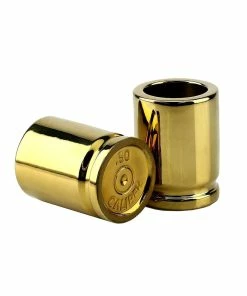 Barbuzzo 50 Caliber Shot Glass - Set Of 2 Shot Glasses Shaped Like Bullet Casings - Step Up To The Bar, Line 'Em Up, And Take Your Best Shot - Great Addition To The Mancave - Each Shot Holds 2-Ounces Casual Glasses