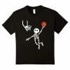 FredGreeneDesign Halloween Clothing Basketball Skeleton Halloween Shirt