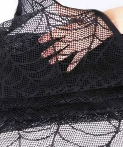 Our Warm Store Black Spider Fireplace Mantel Scarf Halloween Decorations For Home Horror Halloween Decoration Party Supplies 188*90cm