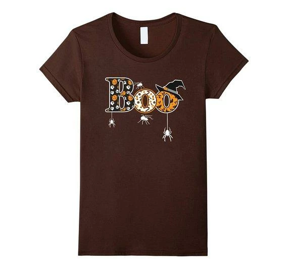 FredGreeneDesign Boo Halloween T-Shirt With Spiders And Witch Hat Halloween Clothing 4 FredGreeneDesign Boo Halloween T-Shirt With Spiders And Witch Hat Halloween Clothing