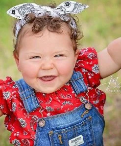 Lorettajos Kids Clothing Bow Headband Baby Toddler Pre-tied Headscarf American Flag Fourth Of July Memorial Day 4th Of July Photo Prop Newborn Infant Baby Gift #032