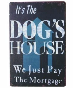 Yvevon Store Pets BULLDOG AND SMOKING CIGAR Metal Puppy Plaque Rustic Pet Sign For DOG Art Decor On Wall In Hotel Bar Pub School LJ6-2 20x30cm B1