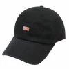 CapsuleDesignShop Sports Accessories Capsule Design Small American Flag Cotton Baseball Dad Cap Black