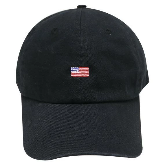 CapsuleDesignShop Sports Accessories Capsule Design Small American Flag Cotton Baseball Dad Cap Black 4 CapsuleDesignShop Sports Accessories Capsule Design Small American Flag Cotton Baseball Dad Cap Black