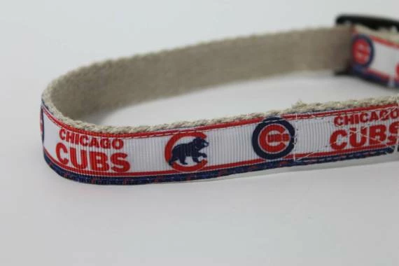Collarswithcolor Chicago Cubs Hemp Dog Collar Or Leash Pets 3 Collarswithcolor Chicago Cubs Hemp Dog Collar Or Leash Pets