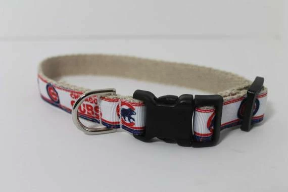 Collarswithcolor Chicago Cubs Hemp Dog Collar Or Leash Pets 6 Collarswithcolor Chicago Cubs Hemp Dog Collar Or Leash Pets
