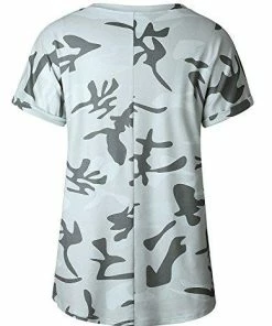 CM-Kid Women's American Flag Tee Shirts Short Sleeve 4th July Patriotic USA Flag Blouse Tops Women Clothing