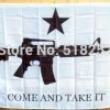 Seabow Flag Manufacturer Co., Limited Military Clothing & Accessories Come And Take It M-4 Assault Rifle American Flag 3x5 FT 150X90CM Banner 100D Polyester Flag Brass Grommets 015, Free Shipping