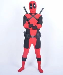 The American Store Cool KIds Deadpool Costume Red Full Body Spandex Boy Deadpool Cosplay Costumes Halloween Deadpool Costume Wholesale For Kids