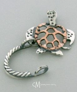 Courtneymariejewelry Accessories Copper Sea Turtle Pendant - Turtle Pendant - Handmade Turtle Pendant - Charm Holder