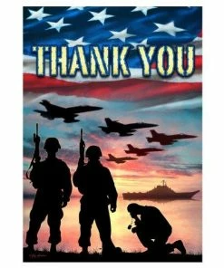 Custom Decor Thank You - USA Military Services - Garden Size Flag 12 Inch X 18 Inch Copyright And Trademark USA By Inc. Wall Decor & Art