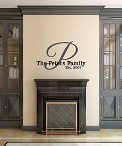 Sticky Wall Vinyl Wall Decor & Art Custom Family Name Wall Decal - Personalized Name Wall Sticker - Custom Name Wall Sign - Monogram Stencil