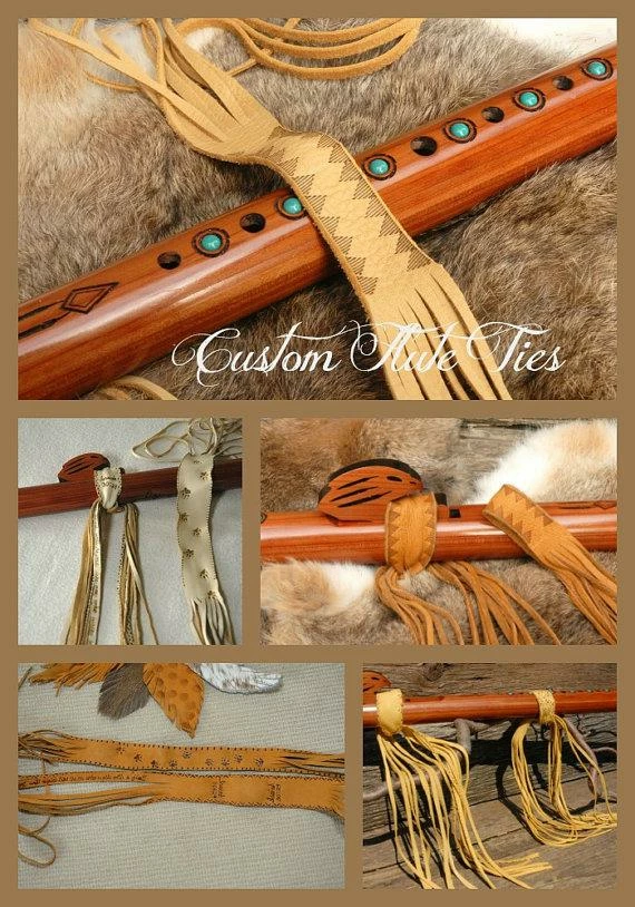 HollyHawkDesigns Native American Collection Custom Flute Ties, Native American Flute, Native Flute Accessory 3 HollyHawkDesigns Native American Collection Custom Flute Ties, Native American Flute, Native Flute Accessory