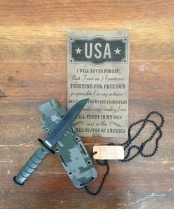 TruthTreasuresMil Custom Knife, Hunting Knife, Key Chain Neclace, Gifts For Men, Military Gifts, Camo Sheath, Groomsmen Gift, Military Gifts, Fathers Gifts