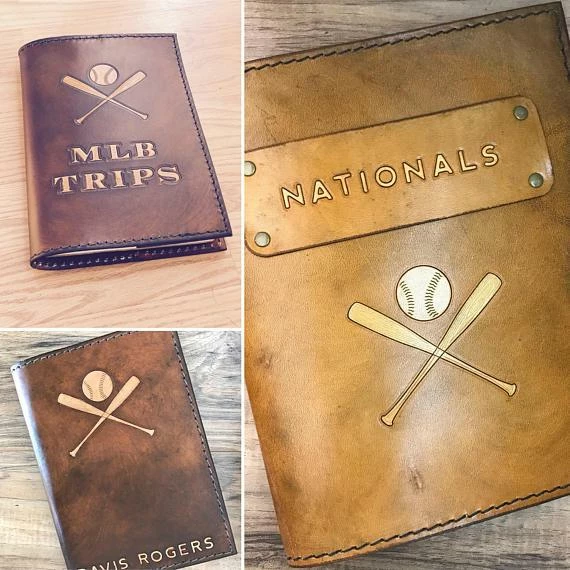 The American Store Custom Leather Journal, Leather Notebook, Large Leather Journal, Personalized Journal, Baseball Journal, Baseball Notebook, Scorebook Cover Accessories 4 The American Store Custom Leather Journal, Leather Notebook, Large Leather Journal, Personalized Journal, Baseball Journal, Baseball Notebook, Scorebook Cover Accessories
