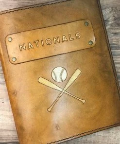 TruthTreasuresMil Custom Leather Journal, Leather Notebook, Large Leather Journal, Personalized Journal, Baseball Journal, Baseball Notebook, Scorebook Cover