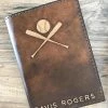 TruthTreasuresMil Custom Leather Journal, Leather Notebook, Large Leather Journal, Personalized Journal, Baseball Journal, Baseball Notebook, Scorebook Cover Accessories