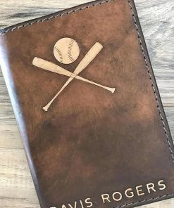 TruthTreasuresMil Custom Leather Journal, Leather Notebook, Large Leather Journal, Personalized Journal, Baseball Journal, Baseball Notebook, Scorebook Cover Accessories