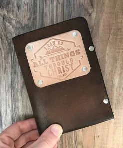 TruthTreasuresMil Religious Bible Covers & Accessories Custom Leather Journal, Pocket Size Journal, Customize Your Own Journal, Handmade Leather Journal, Christian Notebook, Christian Gift