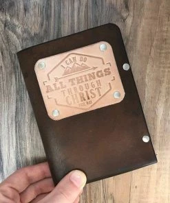 TruthTreasuresMil Custom Leather Journal, Pocket Size Journal, Customize Your Own Journal, Handmade Leather Journal, Christian Notebook, Christian Gift Accessories