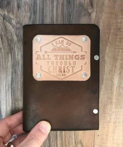 TruthTreasuresMil Custom Leather Journal, Pocket Size Journal, Customize Your Own Journal, Handmade Leather Journal, Christian Notebook, Christian Gift Accessories